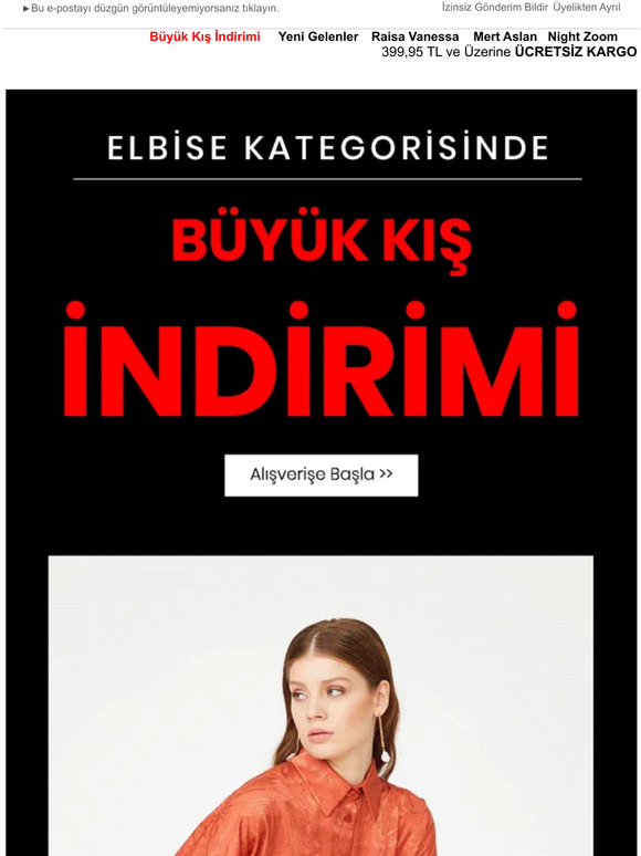 Büyük Kış İndiriminde Elbiseleri Keşfet!