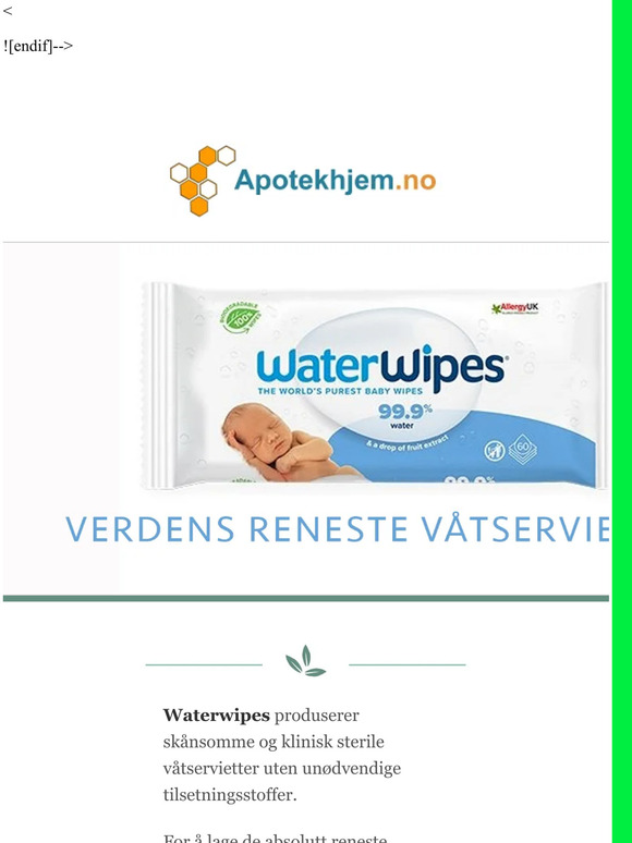 Verdens reneste våtservietter til baby