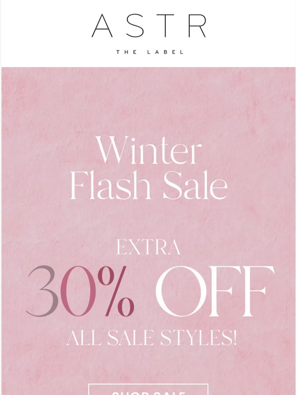 Flash Sale Alert: Extra 30% Off!