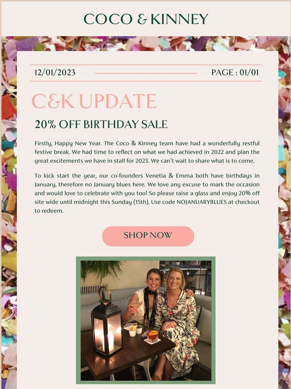 20% OFF SITEWIDE