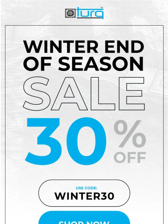 Winter Sale: 30% off select styles 😱