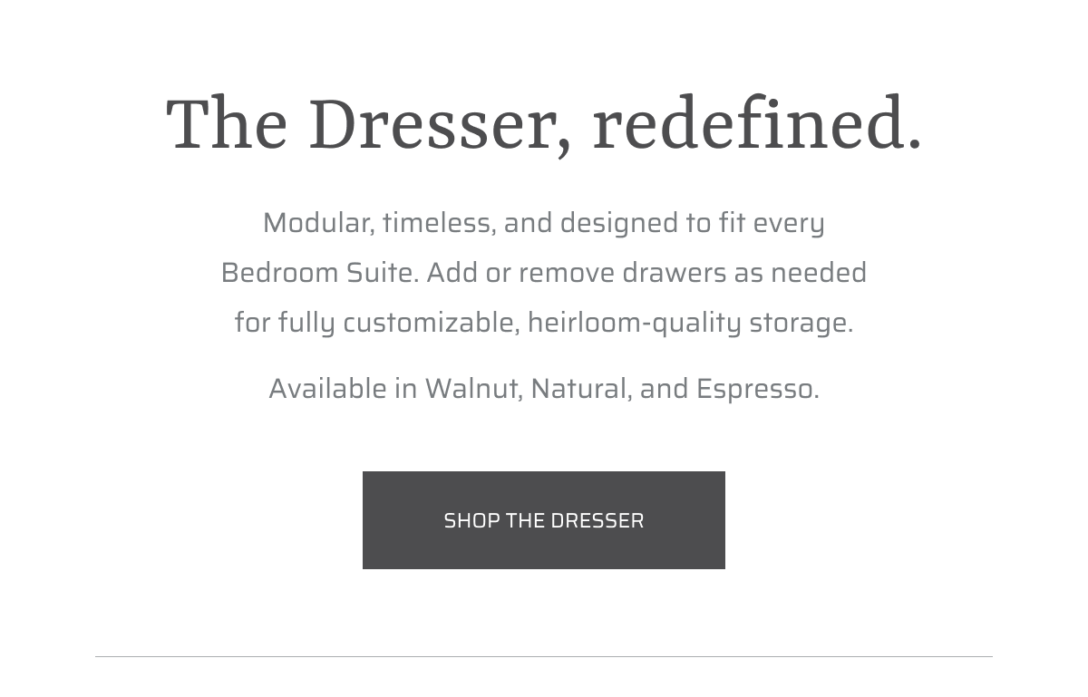 Thuma The Dresser, redefined. Milled