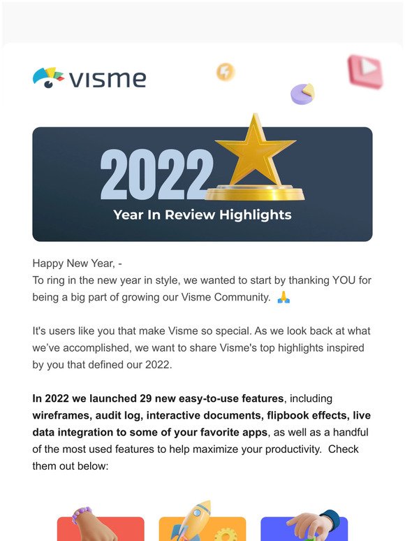 🎉 Visme’s 2022 Year in Review: 29 Features, 94 Improvements...
