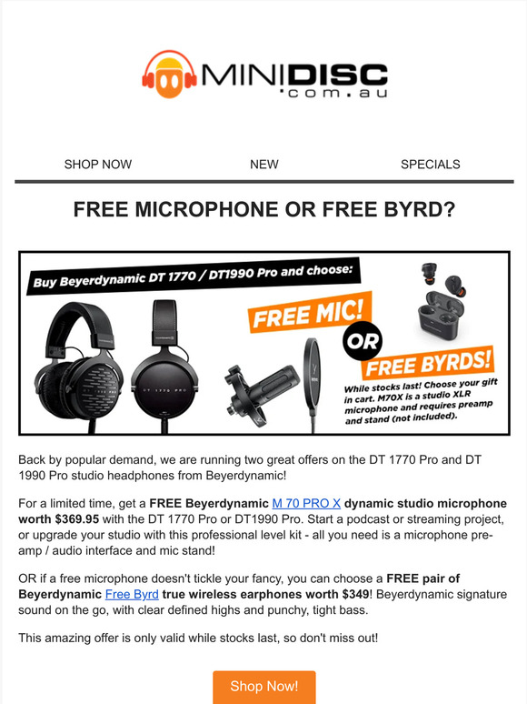 Free Microphone or Free Byrd? Don't Miss Out On These Two Great Offers!