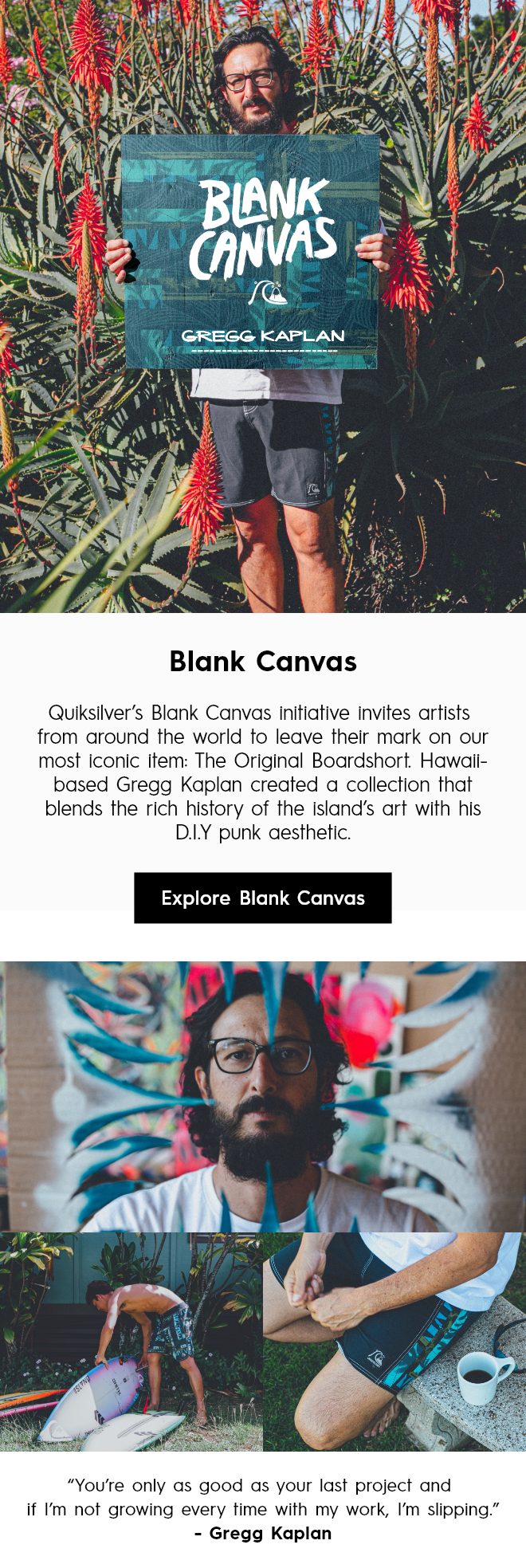 Quiksilver New Blank Canvas x Gregg Kaplan Milled