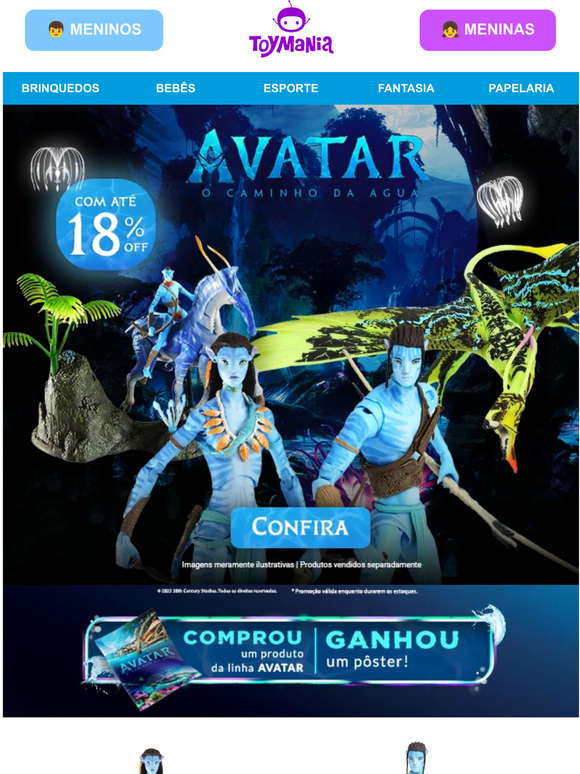 🎬 Comprou, ganhou: Avatar com 18%OFF + pôster grátis.