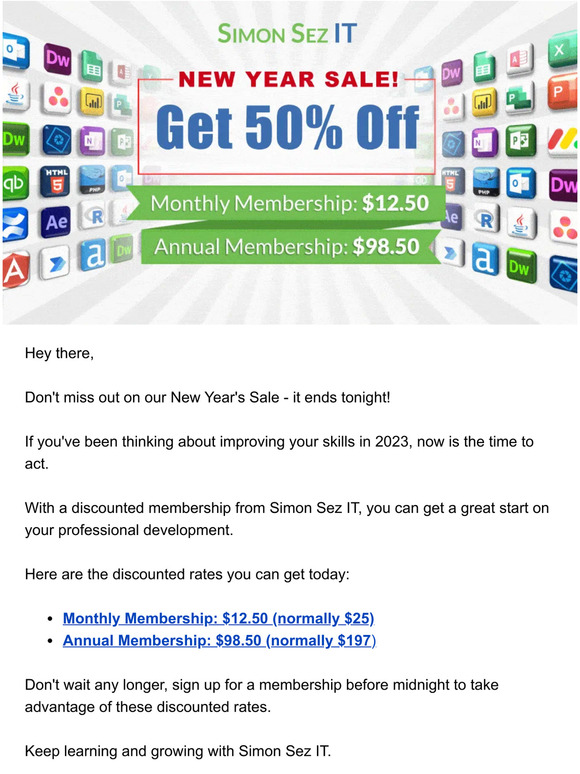 The 2023 BIG New Year’s Sale Ends Tonight!