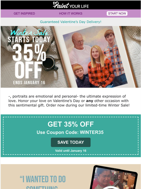 —, create your portrait with 35% OFF