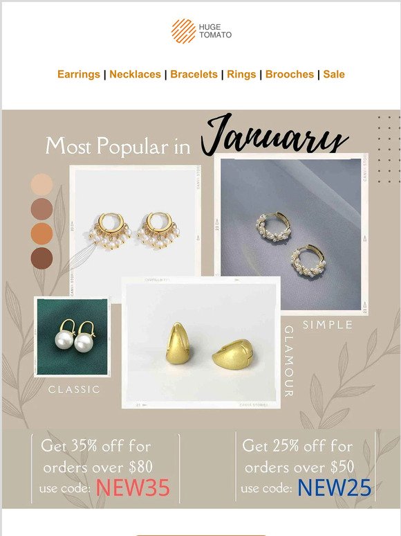 🔥Most popular January jewelry starts from $9.9