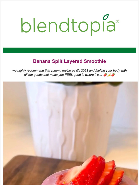 NEW! banana split layered smoothie recipe 🍌🍓🥤