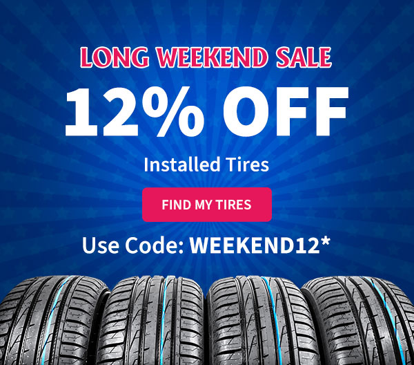Long Weekend Sale ⏰ 12 OFF Installed Tires! Milled