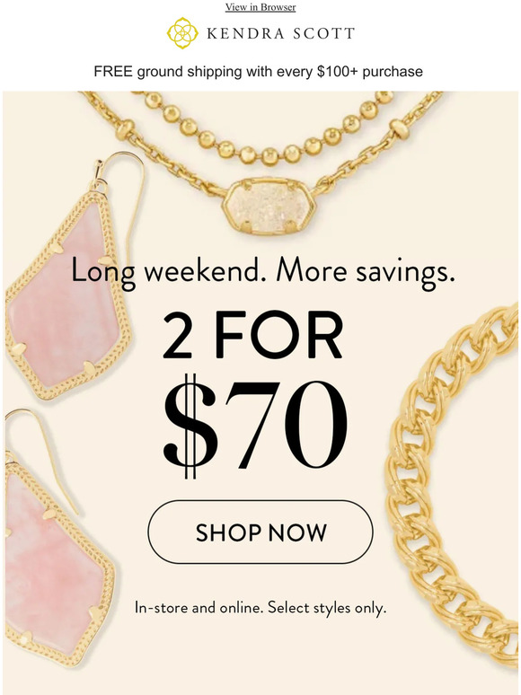 kendra scott jewelry 70 off