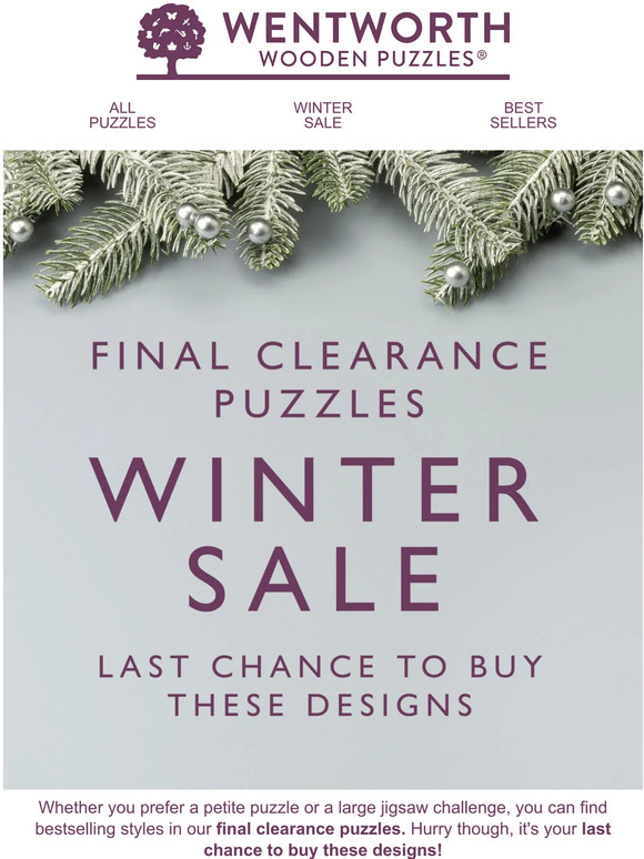 Wentworth Wooden Puzzles Final Clearance Shop by size Milled