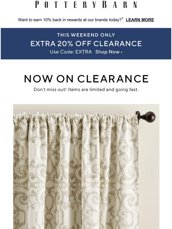 Pottery Barn Clearance alert! (Plus, an extra 20 off clearance, this