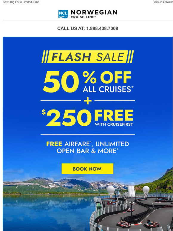 Norwegian Cruise Line: Flash Sale ⚡️ 4 Days Only! | Milled