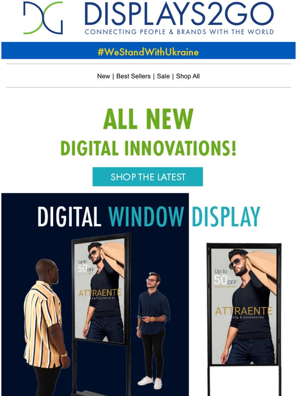 Displays2go NEW DIGITAL The Coolest Versatile Display Milled