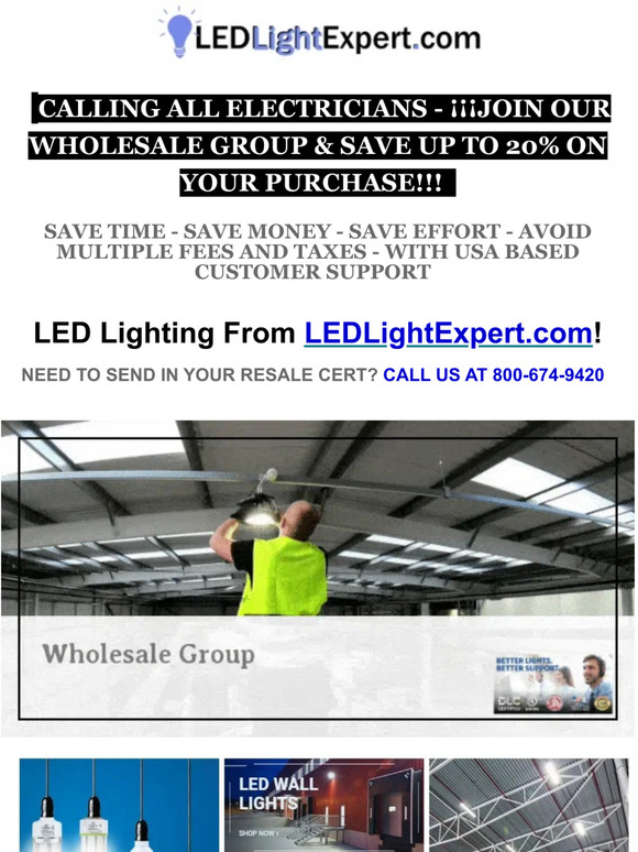 JOIN OUR WHOLESALE GROUP! from LEDLightExpert.com
