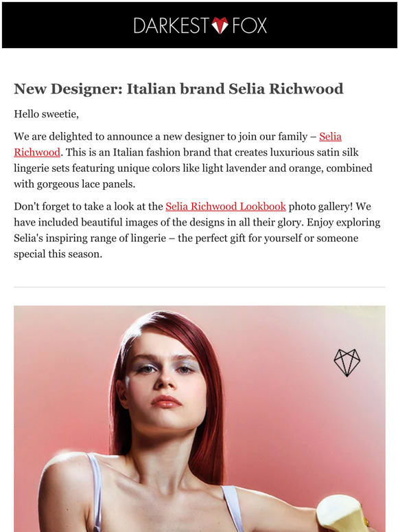 New Designer: Selia Richwood • Silk Italian Lingerie 🇮🇹