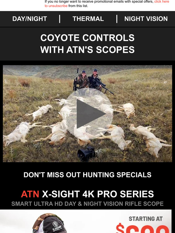 ATN Maker of Night Vision and Thermal Imaging COYOTE CONTROLS WITH