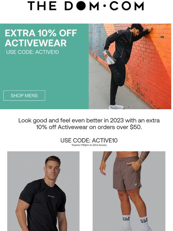 Sweat in Style with an Extra 10% Off Activewear