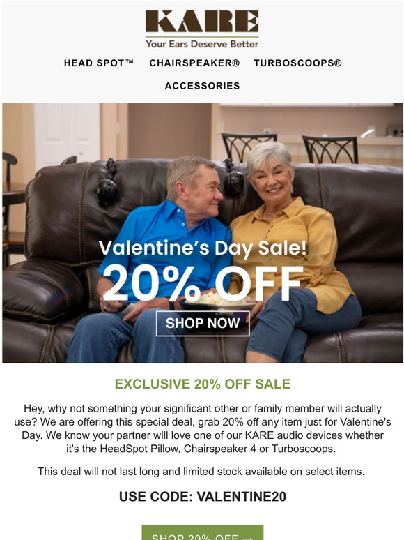 20% OFF for Valentine's Day ❤️