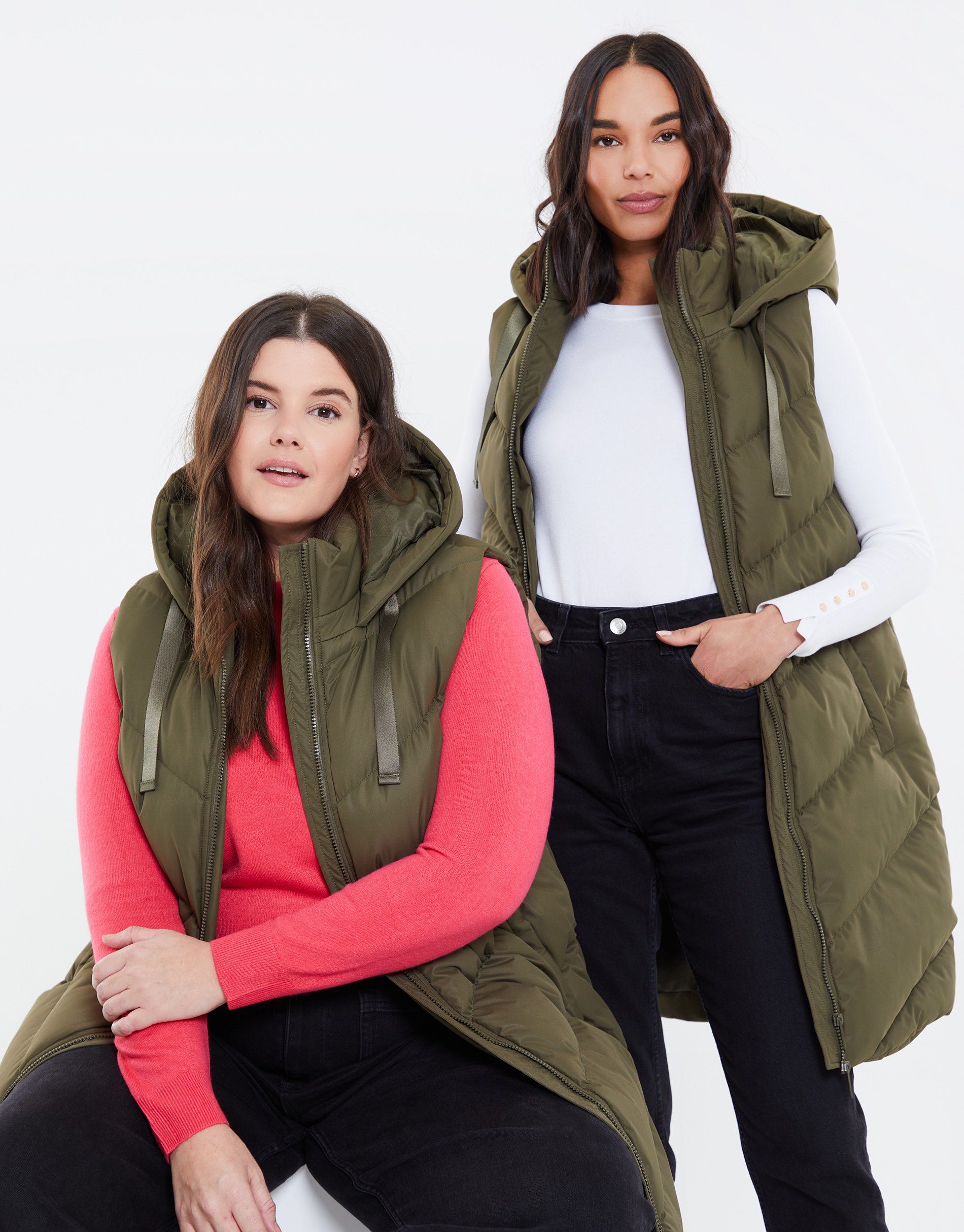 Threadbare Australia New In The longline padded gilet Milled