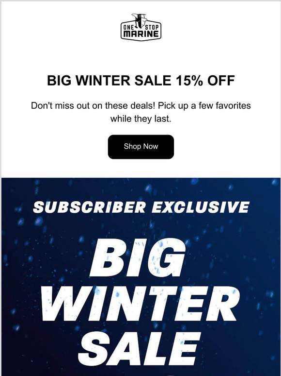 Exclusive 15% OFF Fishing Sale - Subscriber First Dibs