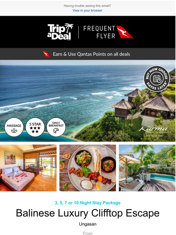 TripADeal Asia Escape Packages From 649 Bali Luxury Clifftop