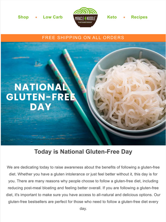 Miracle Noodle Happy National Gluten Free Day! 🎉 Milled