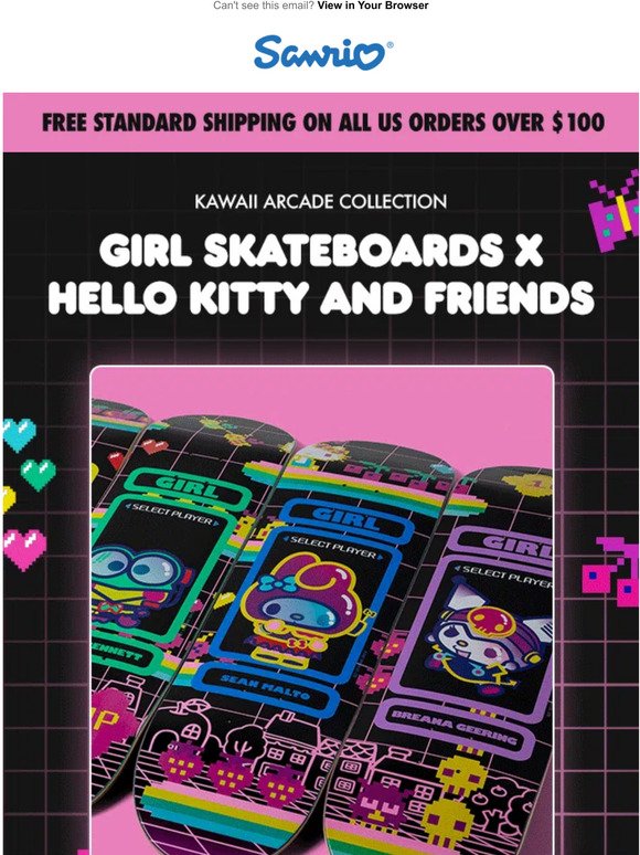 NEW: GIRL Skateboards x Sanrio 🌈 👾