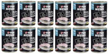 Pan Mięsko, Indyk z dorszem 12 x 400g - mokra karma dla psów dorosłych, 12 x 400g ZESTAW