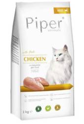 Piper karma sucha dla kota z kurczakiem 3 kg - sucha karma dla kotów dorosłych wszystkich ras, 3 kg