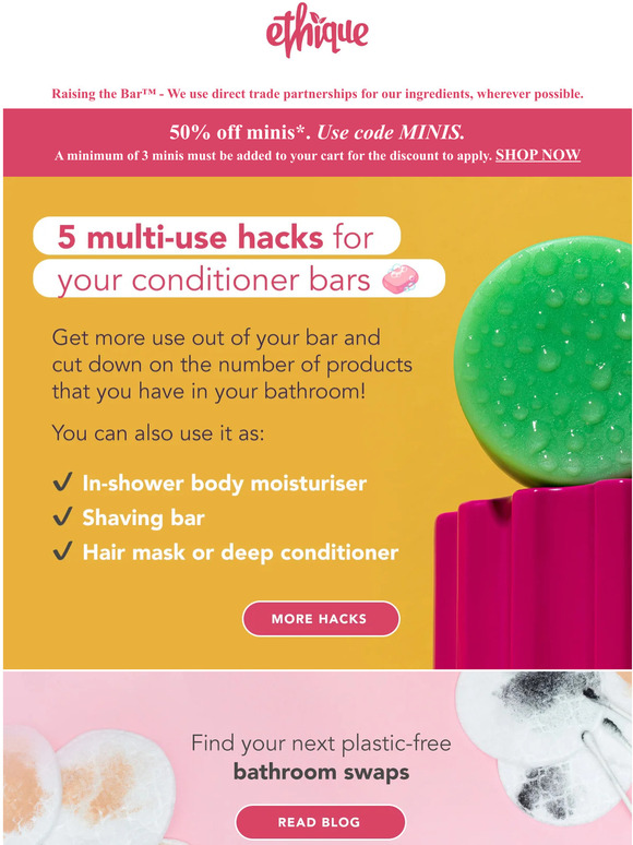 Ethique 5 clever ways to use a conditioner bar Milled