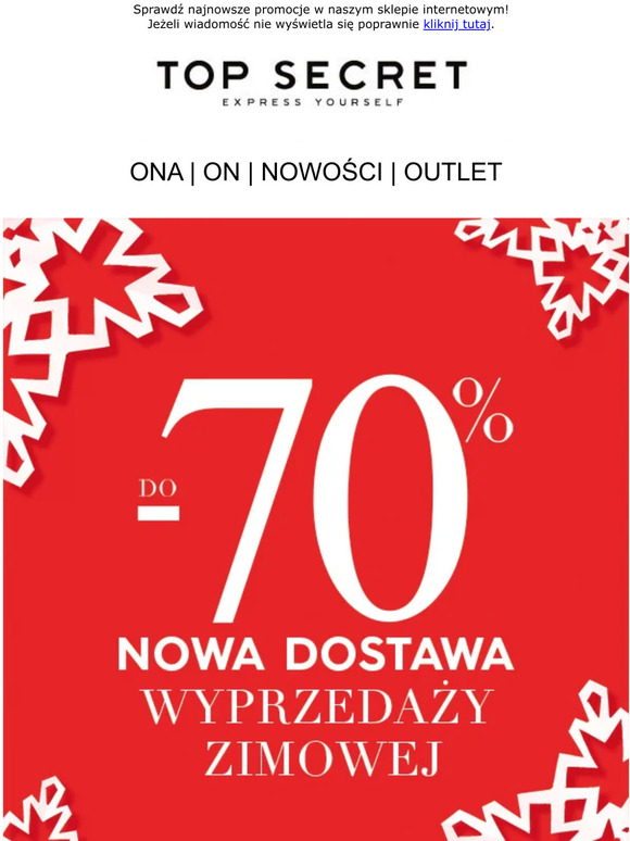 NOWA DOSTAWA produktów w WYPRZEDAŻY do -70%!