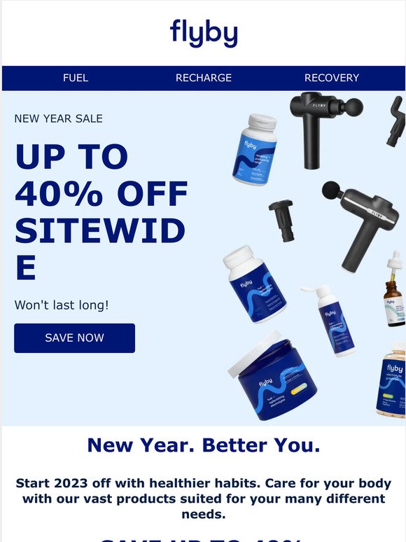Celebrate the New Year With 40% Off Sitewide! 👏