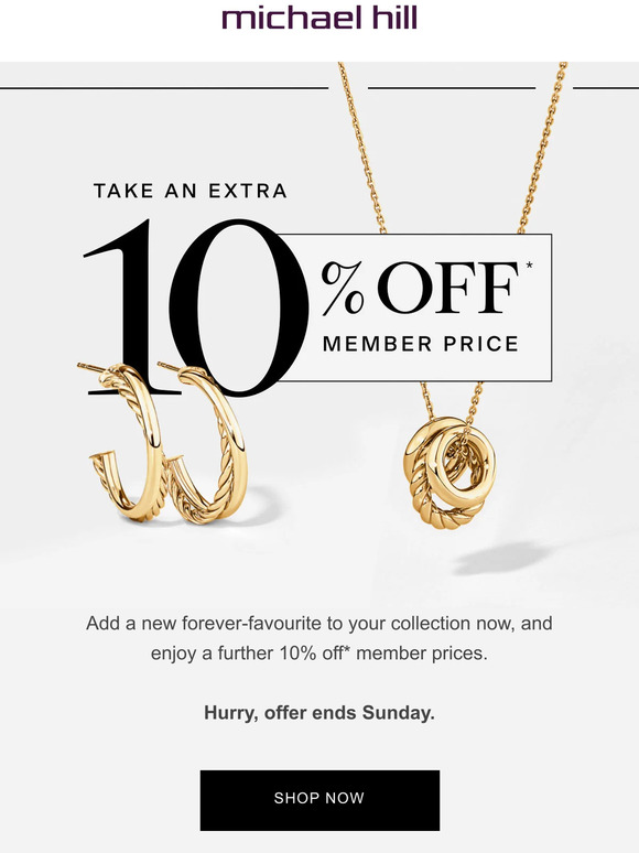 Sale ends Sunday