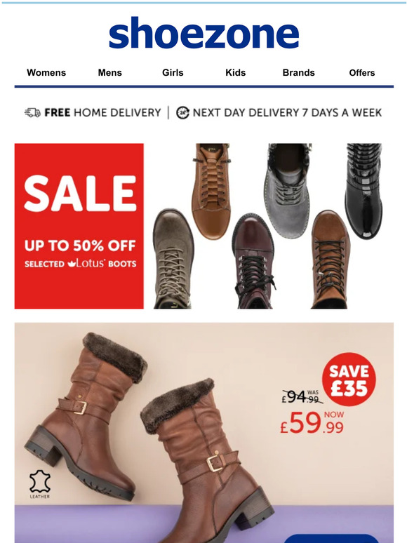 Shoe Zone Boots your wardrobe needs with up to 50 off 😍 Milled