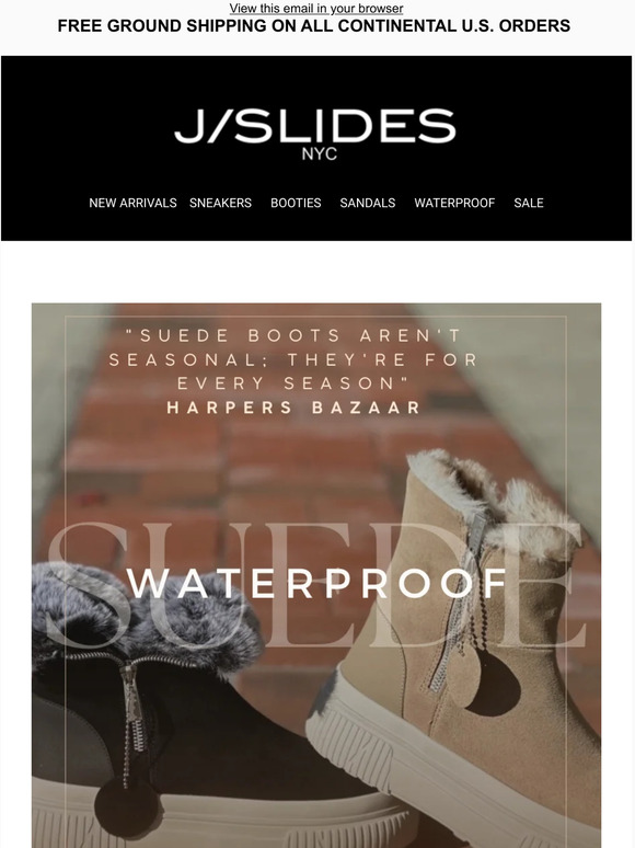 2 words -->  Waterproof Suede