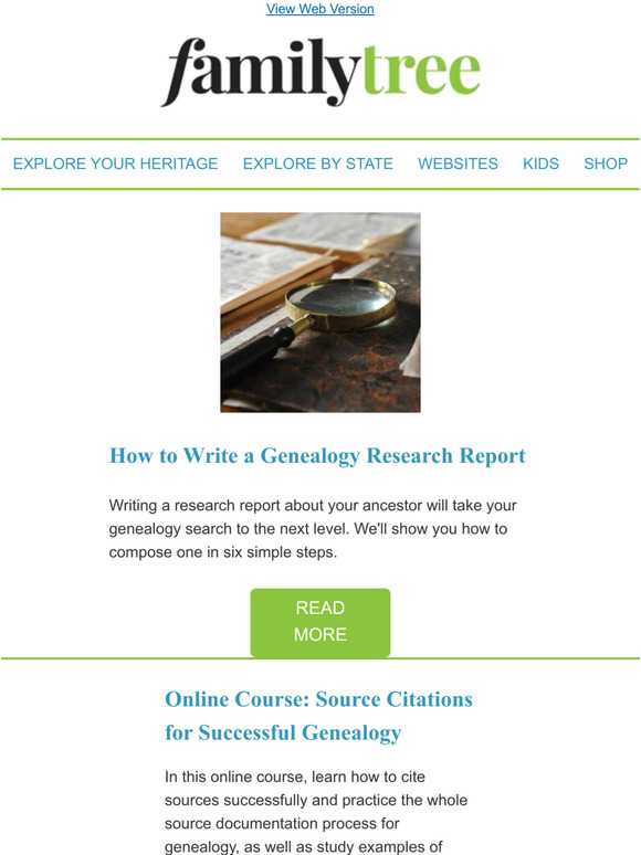 how to write a genealogy research report