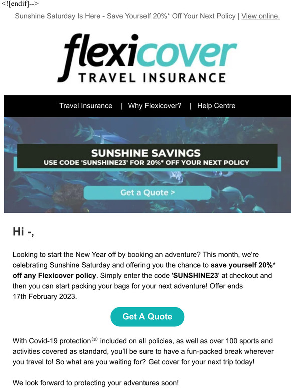 Save 20%* Off Your Next Policy!