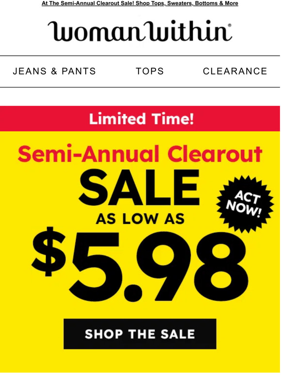 Woman Within It's Time! From 5.98 Styles To Update Your Wardrobe Now