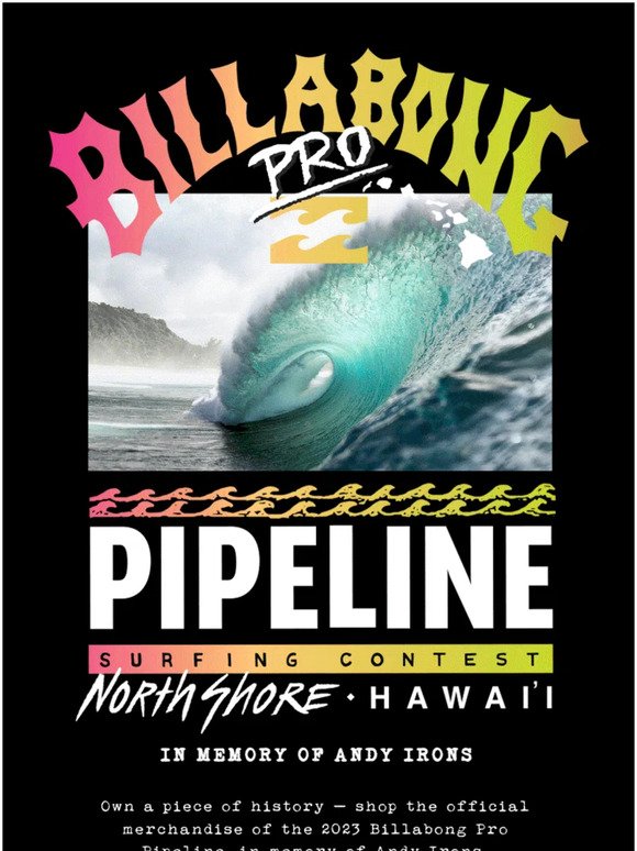 Now Available: Billabong Pro Pipeline Official Merchandise