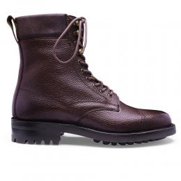 Bowland C Veldtschoen Derby Boot in Walnut Grain Leather