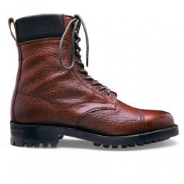 Bowland C Veldtschoen Derby Boot in Mahogany Grain Leather
