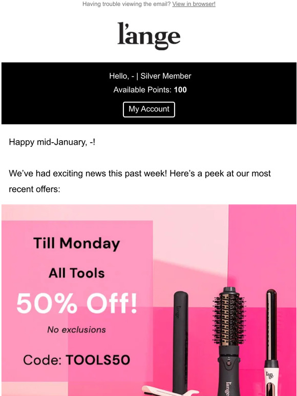 L'ange Hair Email Newsletters Shop Sales, Discounts, and Coupon Codes