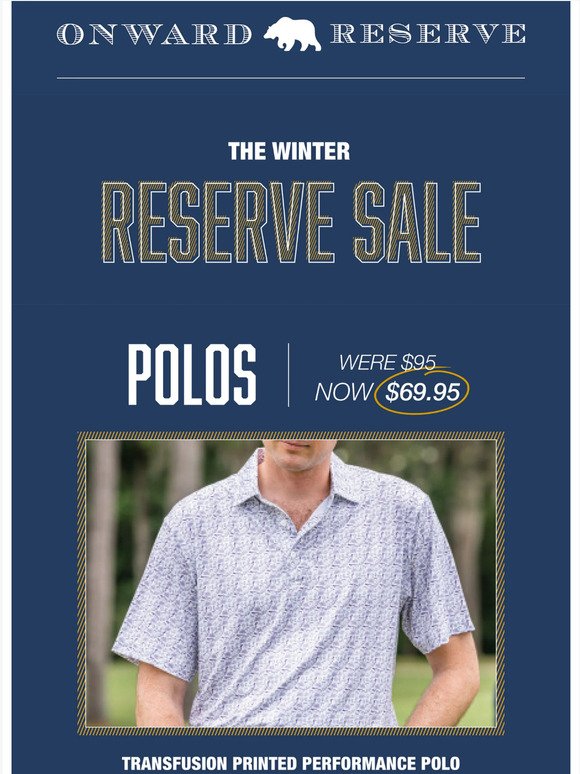 Up to 70% Off: Polos, Button Downs, Outerwear... and more