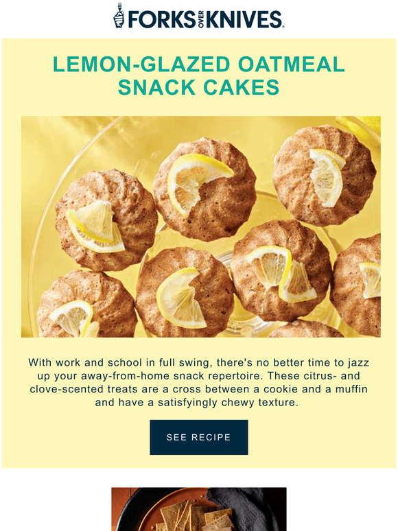 Forks over Knives LemonGlazed Oatmeal Snack Cakes Milled