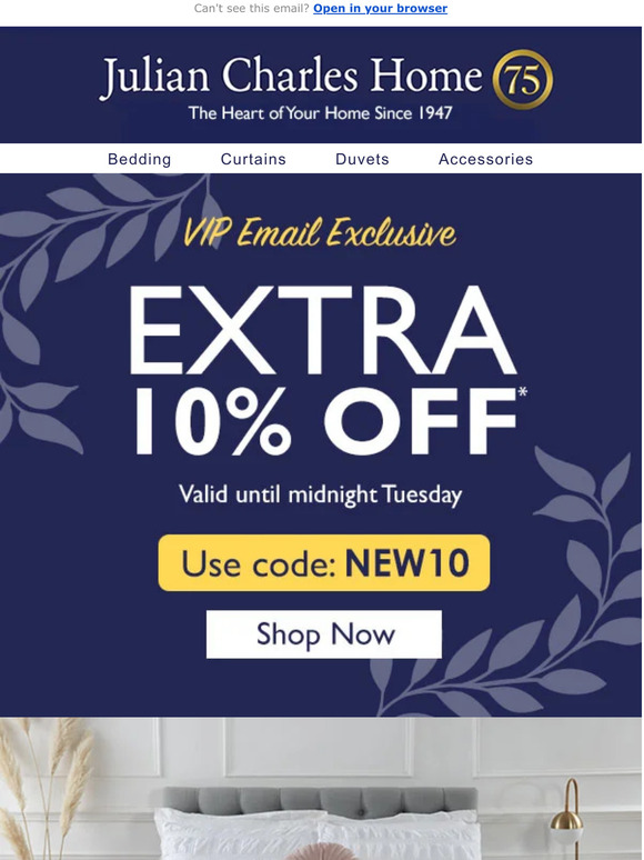 Julian Charles Have you heard? An exclusive 10 off code is inside