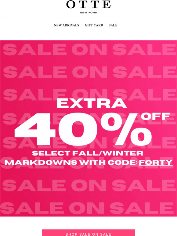 Flash Sale | Extra 40% off Markdowns