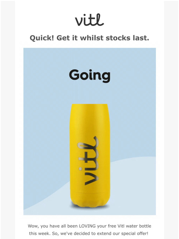 Grab your FREE water bottle worth £19.95 🌊